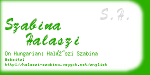 szabina halaszi business card